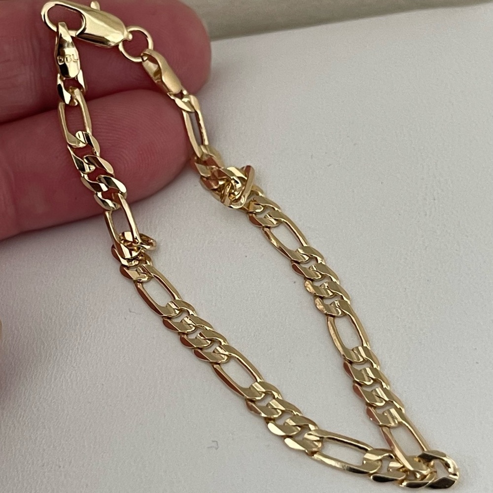18k Gold Filled Figaro Bracelet - Picture 8 of 8